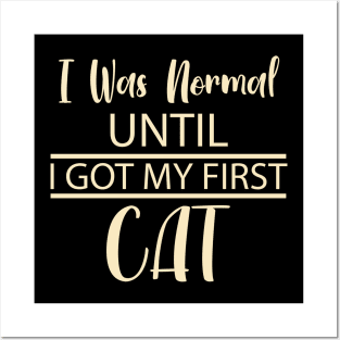 I Was Normal Until I Got My First Cat Posters and Art